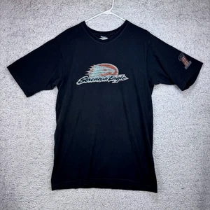 Harley Davidson Racing Screamin' Eagle Double Sided Black T-Shirt Size Large - Bild 1 von 8