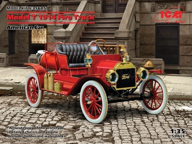 Icm 35605 1/35 Model T 1914 Fire Truck, American Car - Image 1 of 1