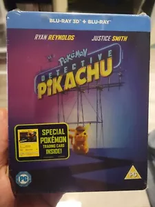 Pokemon Detective Pikachu (2019) Limited Edition Steelbook (Blu-ray 2D/3D) NEW!! - Bild 1 von 1
