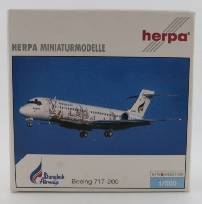 Herpa Bangkok Airways Boeing 717 Model -  1:500 - 510110 - Image 1 of 4