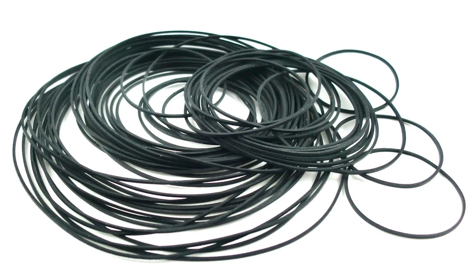 60 x ANTRIEBSRIEMEN KEILRIEMEN KASSETTEN REKORDER WALKMAN GUMMI 0,7mm Ø20-80mm - Bild 1 von 1