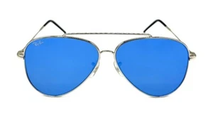Ray Ban Aviator Reverse Sonnenbrille silber/grau blau verspiegelt 0RB0101S 003/GA 59 MM - Bild 1 von 7