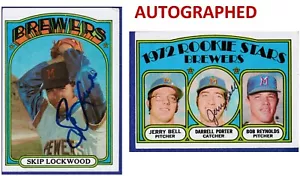 TOPPS MILWAUKEE BREWERS 8 BASEBALL CARD AUTOGRAPH ROOKIE VINTAGE 1972 1973 MLB - Picture 1 of 12