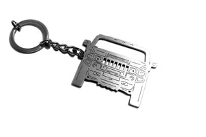 Stainless Steel Keychain Front View Car Key Ring fit Hummer H2 - Picture 1 of 6