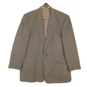 Geoffrey Beene Traditionals Sport Coat Mens Size 48L Brown Glen Plaid Jacket - Picture 1 of 17