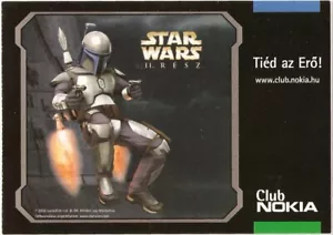 Ungarn Star Wars NOKIA Werbung ausklappbare Postkarte, Jango Fett (2002) - Bild 1 von 2