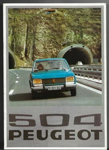 Peugeot 504 Sedan 1975-76 Dutch Market Sales Brochure Ti GL L GLD Diesel - Picture 1 of 1