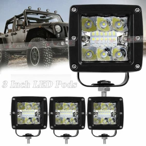 4x 3 pulgadas 240W LED luz de trabajo cubo cápsulas conducción antiniebla luz de inundación para Jeep 3X3 SUV - Imagen 1 de 9