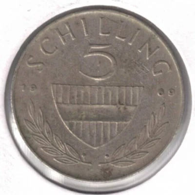 1969 Austria 5 Shilling Lipizzaner Stallion with Rider Coin! - Image 1 of 2