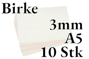 10x Birkensperrholz - 3mm - A5 - Platten - Onlywood