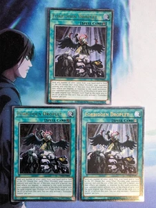 YuGiOh! Forbidden Droplet OP16-EN003 x 3 JUEGO Ultimate Raro Impresión UE - Imagen 1 de 8