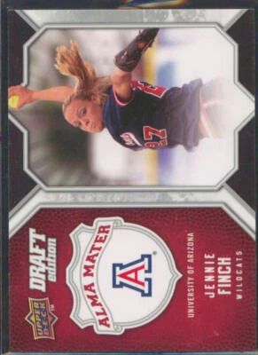 2022 Upper Deck DRAFT EDITION #AM-JF Jennie Finch ALMA MATER Arizona Wildcats - Image 1 of 2