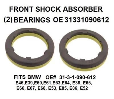 Подшипник переднего верхнего пружинного сиденья катушки 2 штуки для BMW 528i, 530i, 540i, 740i - Изображение 1 из 3