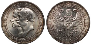 German States Prussia 1911-A 3 Mark KM# 531 University Breslau World Silver Coin - Picture 1 of 3