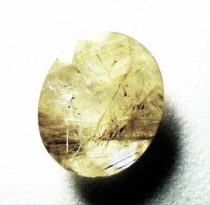 BONITA PIEDRA PRECIOSA CUARZO RUTILADO CORTE OVALADO 12 X 10 X 6 MM 4,13 cts brasil - Imagen 1 de 2