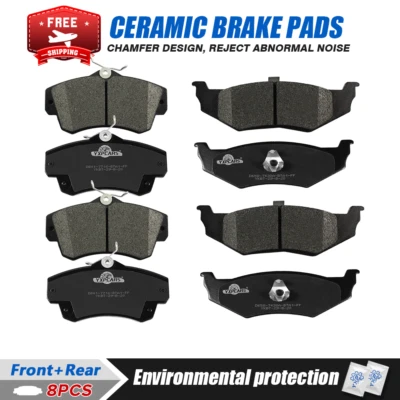 Front & Rear Ceramic Brake Pads for 2003 - 2007 Chrysler Pt Cruiser - Image 1 of 4