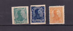 SA13d El Salvador 1887 - 1888 Simón Bolívar Postal Fiscal hinged stamps