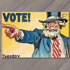 POSTCARD Vote Political Cartoon US Uncle Sam Old Fashion United States President