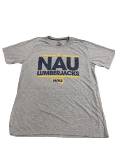 Adidas NCAA Univ. of Northern Arizona Large Tee Grey/Navy/Yellow Sz L B405 - Picture 1 of 1