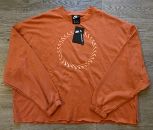 NEW Women's Nike Sportswear Fleece Crew Neck Sweatshirt Oversized Sz XL $70 NWT - Picture 1 of 6