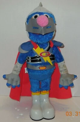 Hasbro Sesame Street Super Grover 2010 peluche juguete interactivo parlante 15" Foto 1 de 4