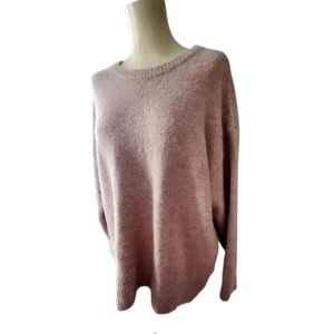 Old Navy Women's Pink Oversized Crewneck Sweater Go Recycled Size Large - Picture 1 of 5