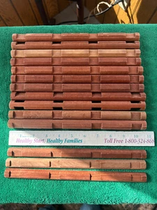 14 Vintage Wooden 4 Notch 10  1/2" Lincoln Logs, Free S/H - Picture 1 of 5