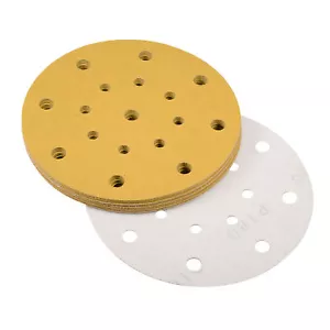 50 Stck. 6 Zoll 17 Loch Haken Schleife Schleifscheiben 80 120 180 320 Körnung Schleifpapier Pads - Bild 1 von 8