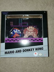 MARIO & DONKEY KONG 8-Bit Retro Video Game Diorama by Jakks Nintendo - Picture 1 of 2