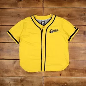 Vintage Starter Logo T Shirt 2XL USA Made Baseball Yellow Tee - Picture 1 of 7