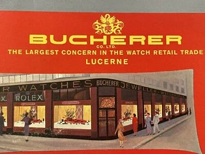 Vintage 50er Jahre Rolex Bucherer Katalog Prospekt 1955 tolle Grafik Werbung - Bild 1 von 20