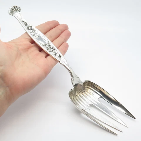 925 Sterling Silver Antique Whiting Manf Co 1888 Hyperion Serving Fork Cover