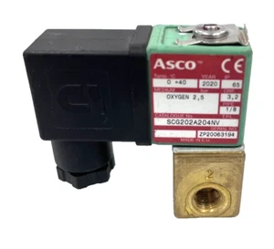 ASCO SCG202A204NV 2/2 NC G1/8 Oxygen Service Solenoid Valve 24V DC 2.5 bar - Picture 1 of 5