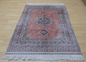 Large Oriental Carpet Rug Hand Made Wool Vintage Jaldar Living Room 6ft x 4ft 2" - Picture 1 of 18