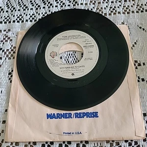 Tom Johnson 45 RPM - Savannah Nights (Stereo)/(Mono) - Warner Bros. PROMO. 1979 - Picture 1 of 6