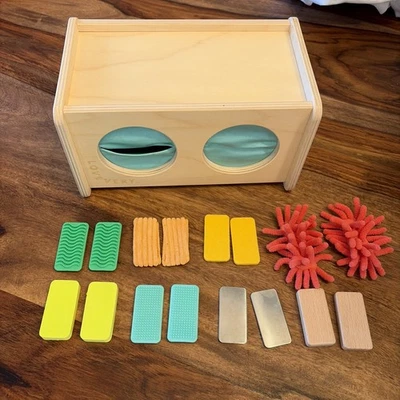 LOVEVERY | Wooden Tactile Guessing Game Montessori Sensory Box Analyst Play Kit - Image 1 of 4