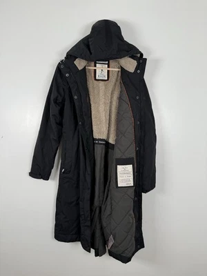 Abrigo Seasalt Janelle Talla Uk 14 Chaqueta Negra Exterior Polar Impermeable Parka Foto 1 de 4