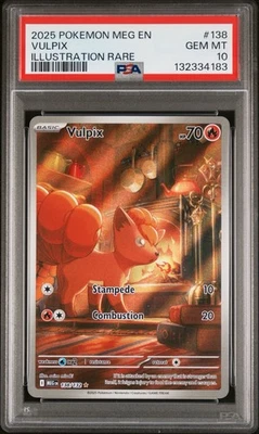 2025 POKEMON MEG EN-MEGA EVOLUTION ILLUSTRATION RARE #138 VULPIX PSA 10 - Image 1 of 2