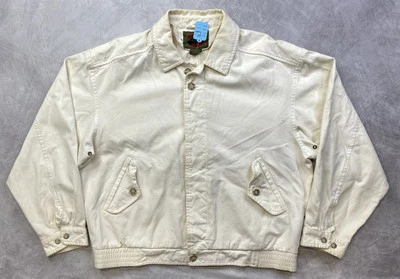 Chaqueta Bomber Boston Traders Vintage Años 90 Talla XL Blanca Foto 1 de 4