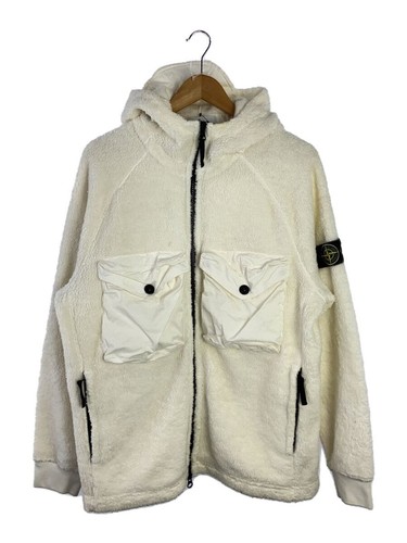 Giacca con cappuccio STONE ISLAND Boa bianca XL usata