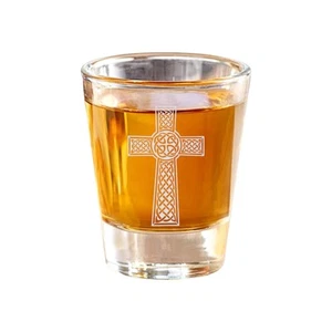 2oz Celtic Cross Shot Glass - Picture 1 of 2