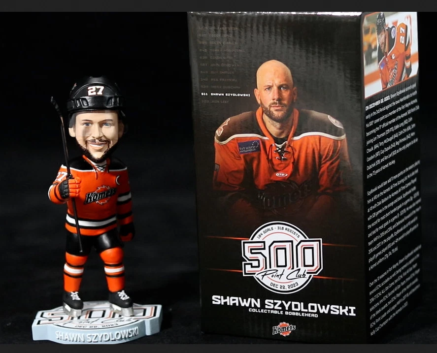 Shawn Szydlowski 2024 Fort Wayne Komets Bobblehead SGA with REMOVABLE HELMET - Image 1 of 1