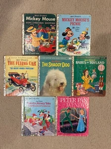 7 Vintage WALT DISNEY'S Little Golden Books Shaggy Dog, Flying Car, Mickey Mouse - Bild 1 von 10