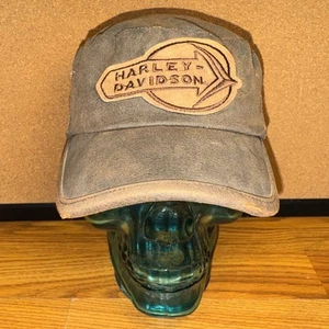 Cappello marrone vintage Harley Davidson abbigliamento motore originale taglia S - Foto 1 di 6