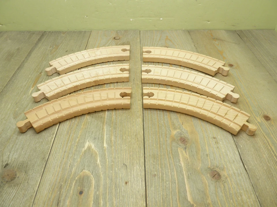 Thomas Wooden 6 1/2 кривая трек большой обучения кривая LC99235 Clickity-Clack 6 ПК - Изображение 1 из 2