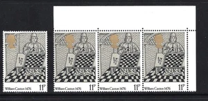 GB 1976 CAXTON 11p ERROR QUEENS HEAD SHIFT . UNCOVERING WINDOW .. MARGINAL STRIP - Picture 1 of 2