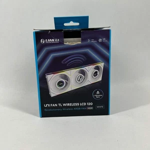 New Lian Li Uni Fan TL Wireless LCD 120 ARGB Fan 3 Pack 12TLLCD1W3W - Picture 1 of 8