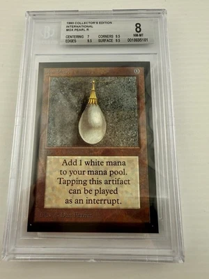 MTG Magic Gathering Mox Pearl BGS 8 Collectors Edition International IE NM - Image 1 of 2