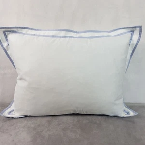 Lauren Ralph Lauren Decorative Pillow Spencer Border 12 X 16 Blue Cornflower - Picture 1 of 7