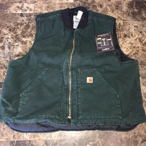 Vintage Carhartt Duck Canvas Workwear Weste Jacke Stepp gefüttert V02 SPC Herren 3XL - Bild 1 von 19